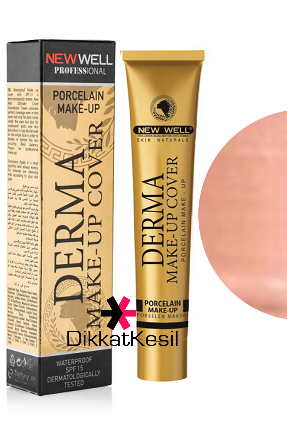 New%20Well%20Derma%20Makeup%20Cover%20Yoğun%20Kapatıcı%20Porselen%20Fondöten%20(Bronze%20Rengi%20No%2002)