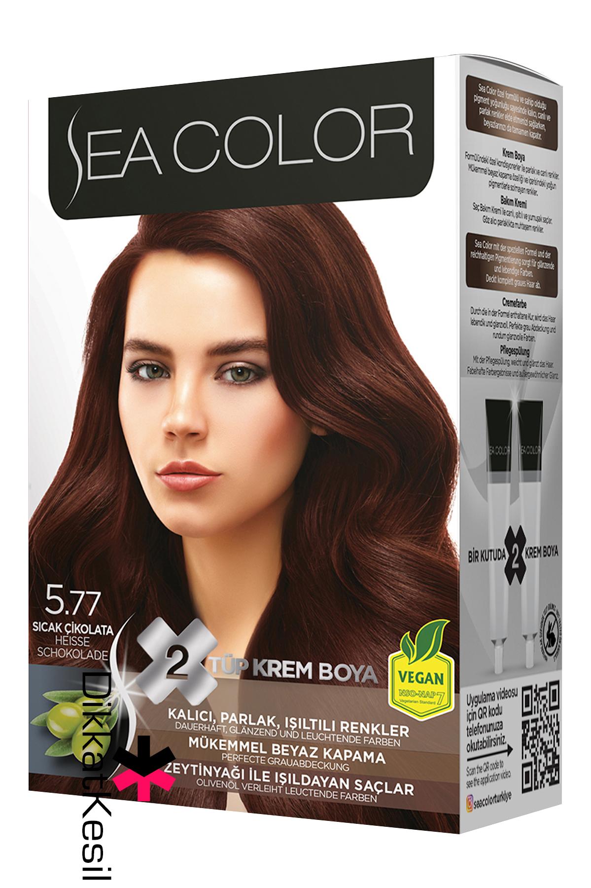 Sea%20Color%205.77%20Sıcak%20Çikolata%20Renk%20Krem%20Saç%20Boyası%20Set,%20(Seacolor%205.77%20Numara)
