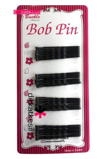 Bob Siyah Topuzlu Tel Toka Modelleri - DikkatKesil