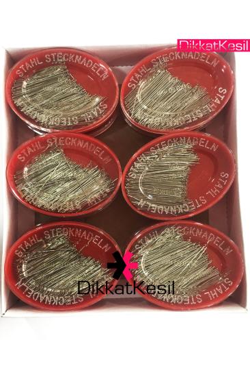 Çelik Toplu İğne Toptan 34 mm 25 gram, Terzi Toplu İğnesi Çeşitleri 12 Adet - DikkatKesil