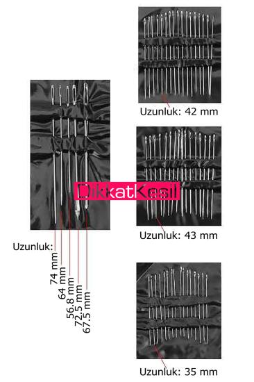 Dikiş İğnesi Seti, 55 Adet El İğnesi Çeşitleri - DikkatKesil