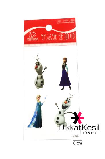 Elsa Dövmesi, Anna ve Olaf Çocuk Geçici Dövme Modelleri - DikkatKesil