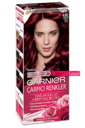Garnier 4.60 Yoğun Koyu Kızıl Saç Boyası Çarpıcı Renkler, (Garnier 4.60 Numara)