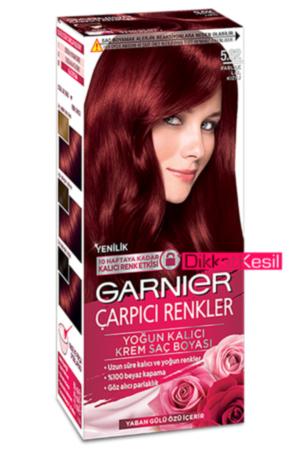 Garnier 5.62 Parlak Lal Kızılı Saç Boyası Çarpıcı Renkler, (Garnier 5.62 Numara)