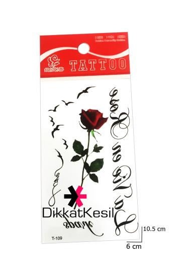 Gül Dövmesi, Geçici Kuş Spark Yazı Dövmesi, La Vie En Rose Dövme Modelleri - DikkatKesil