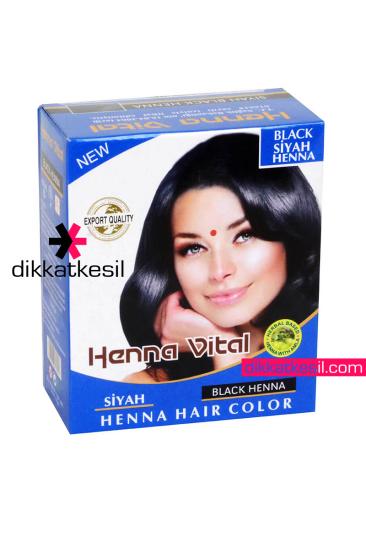 Henna Vital Hint Saç Kınası Siyah Renk 6 lı Paket Kına Çeşitleri - DikkatKesil