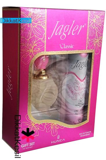 Jagler Kadın Parfüm Seti Edt 60 ml ve Deodorant 150 ml Pembe Parfüm Çeşitleri - DikkatKesil
