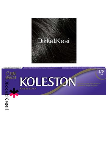 Koleston 2.0 Siyah Renk Krem Saç Boyası Tüp, 2/0 Saç Boyası Çeşitleri - DikkatKesil