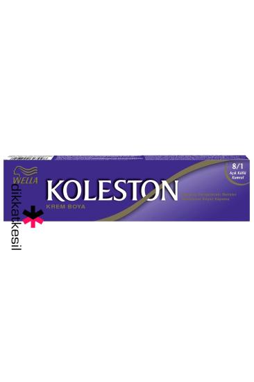 Koleston 8.1 Açık Küllü Kumral Renk Krem Saç Boyası Tüp, Wella Koleston Renkleri - DikkatKesil