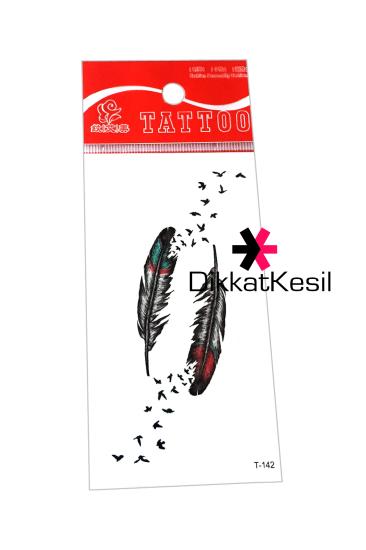Kuş Tüyü Geçici Dövme, Yapıştırma Tüylü Kuş Geçici Dövme, Tattoo Sticker Çıkartma Dövmeler - DikkatKesil