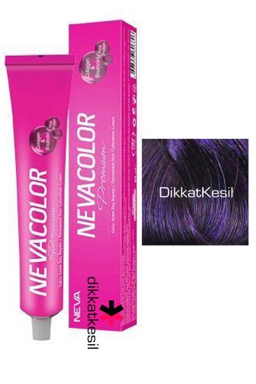 Nevacolor 0.22 Yoğun Mor Renk Premium Kalıcı Krem Saç Boyası Tüp, Boyalar - DikkatKesil