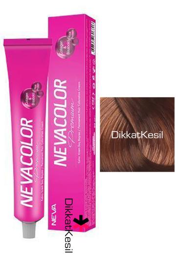Nevacolor 8.07 Karamel Renk Premium Kalıcı Krem Saç Boyası Tüp, Saç Boyası Çeşitleri - DikkatKesil