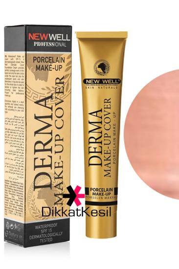 New Well Derma Makeup Cover Yoğun Kapatıcı Porselen Fondöten Bronze Rengi No 02 Makyaj Ürünleri - DikkatKesil