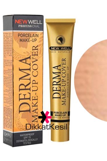 New Well Derma Makeup Cover Yoğun Kapatıcı Porselen Fondöten Copper Rengi No 04 Fondöten Markaları - DikkatKesil