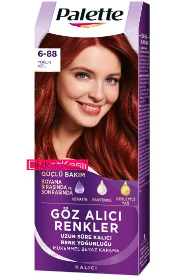 Palette 6.88 Yoğun Kızıl Saç Boyası Göz Alıcı Renkler, Kozmetik Ürünleri - DikkatKesil