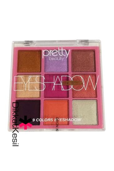 Pretty Beauty Far Paleti 9 Lu, Renkli Göz Farı Paleti, Colors Eyeshadow Farlar - DikkatKesil