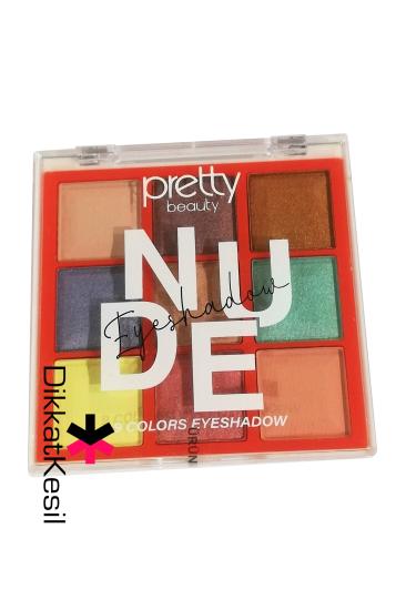 Pretty Beauty Far Paleti 9 Lu, Renkli Göz Farı Paleti, Nude Eyeshadow Farlar - DikkatKesil