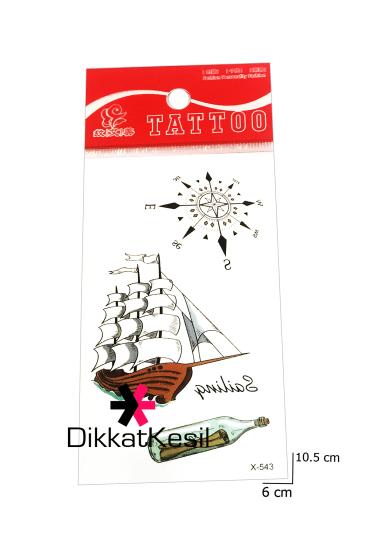 Pusula Dövme, Yelkenli, Şişe İçinde Mektup ve Yazı Geçici Dövme Modelleri - DikkatKesil