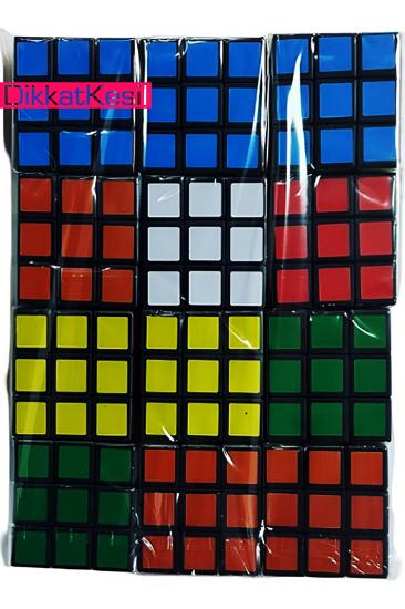 Zeka Küpü Toptan Oyuncak, 3X3 Rubik Küp Oyuncak Çeşitleri 12 Adet - DikkatKesil